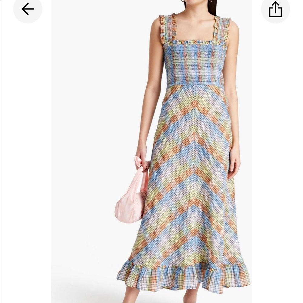 Ganni Searsucker Maxi Dress